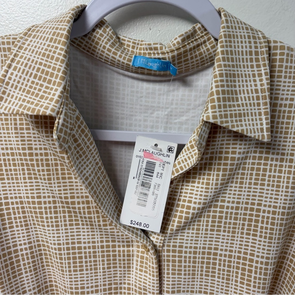 J. McLaughlin NWT Calla Belted Dress Long Sleeve Size Medium - Picture 4 of 8